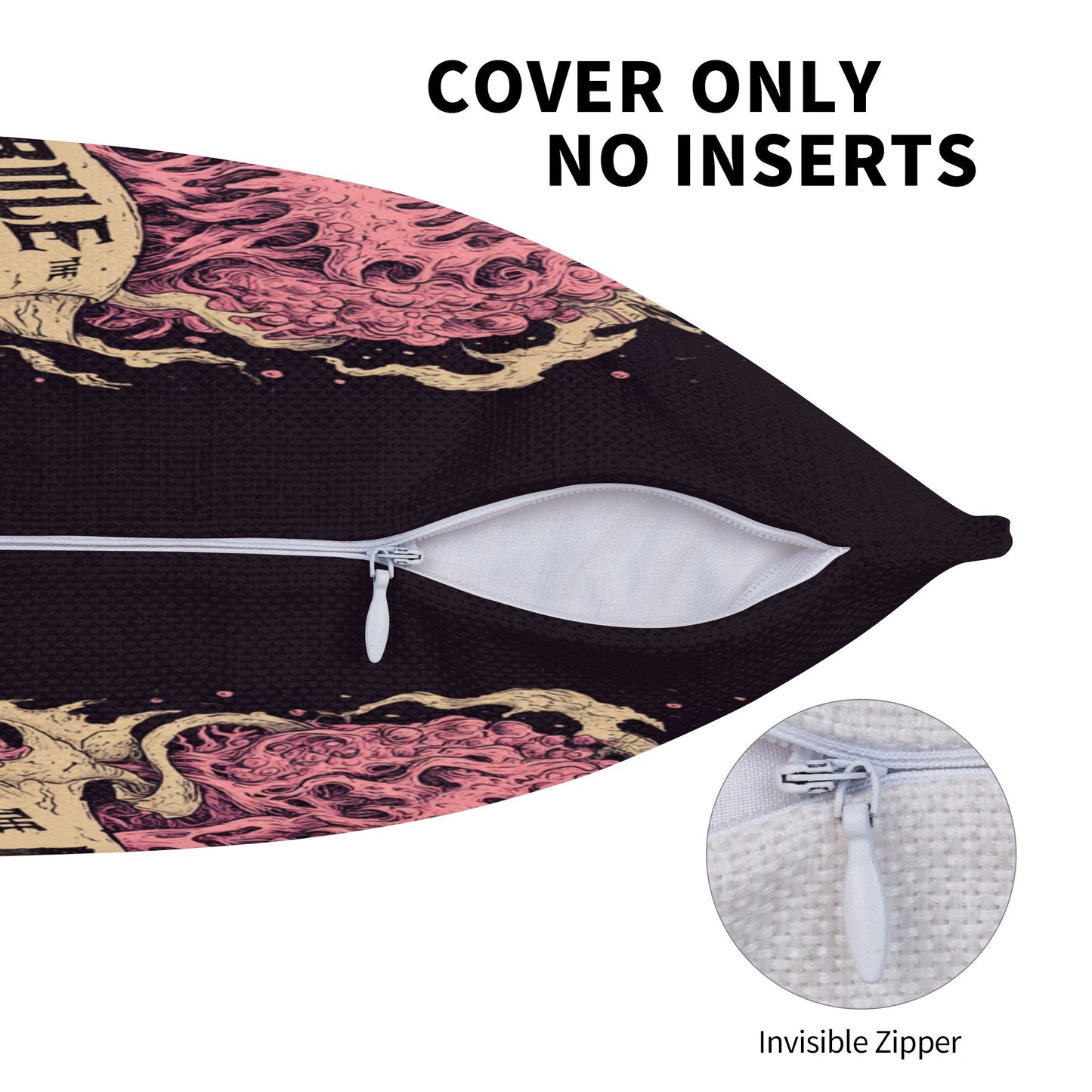 "Deep Sea Rule" Creative Throw Pillow | Unique Pink Tentacle Illustration, Oversized