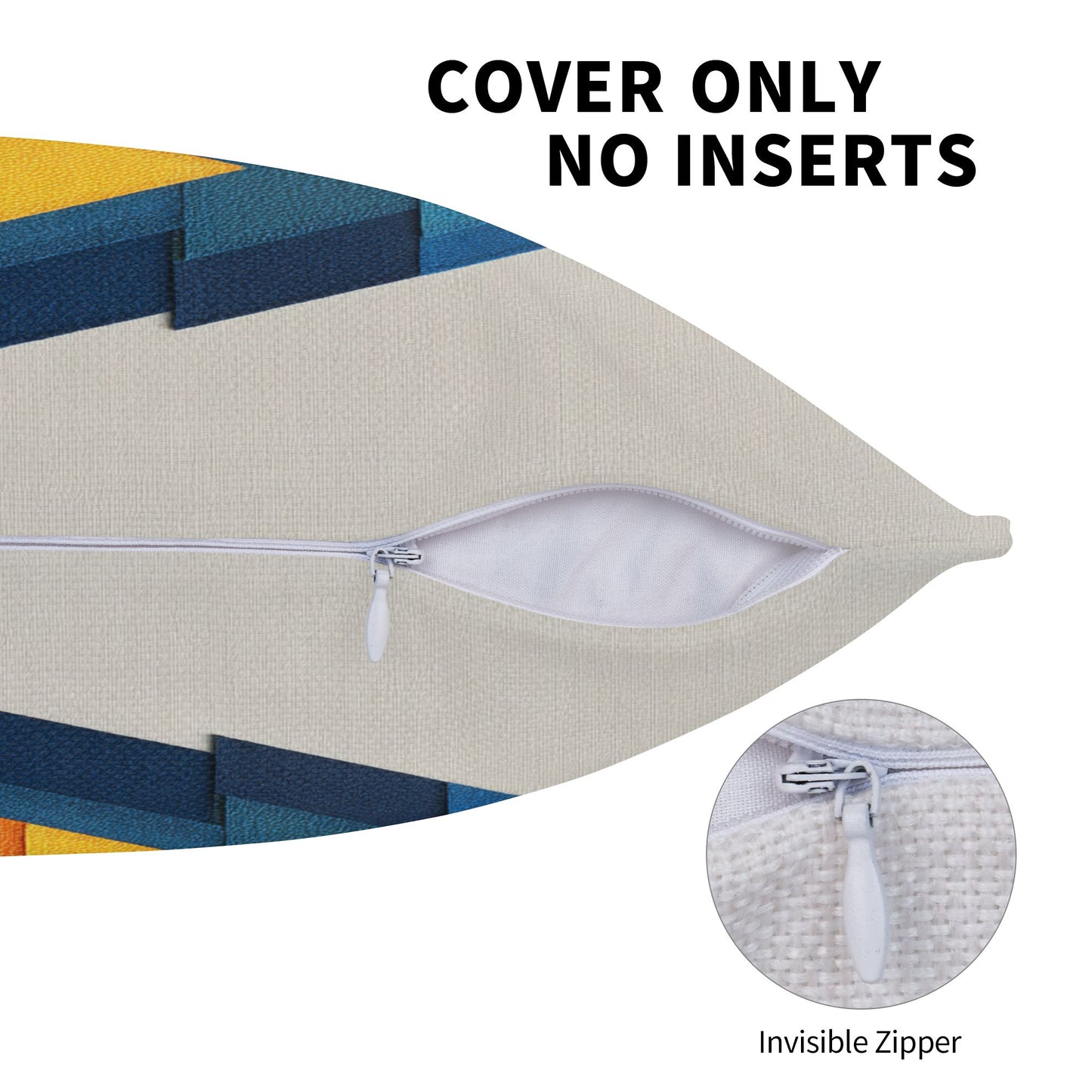 "Layered Colors" Creative Throw Pillow | Modern Geometric Design, Oversized