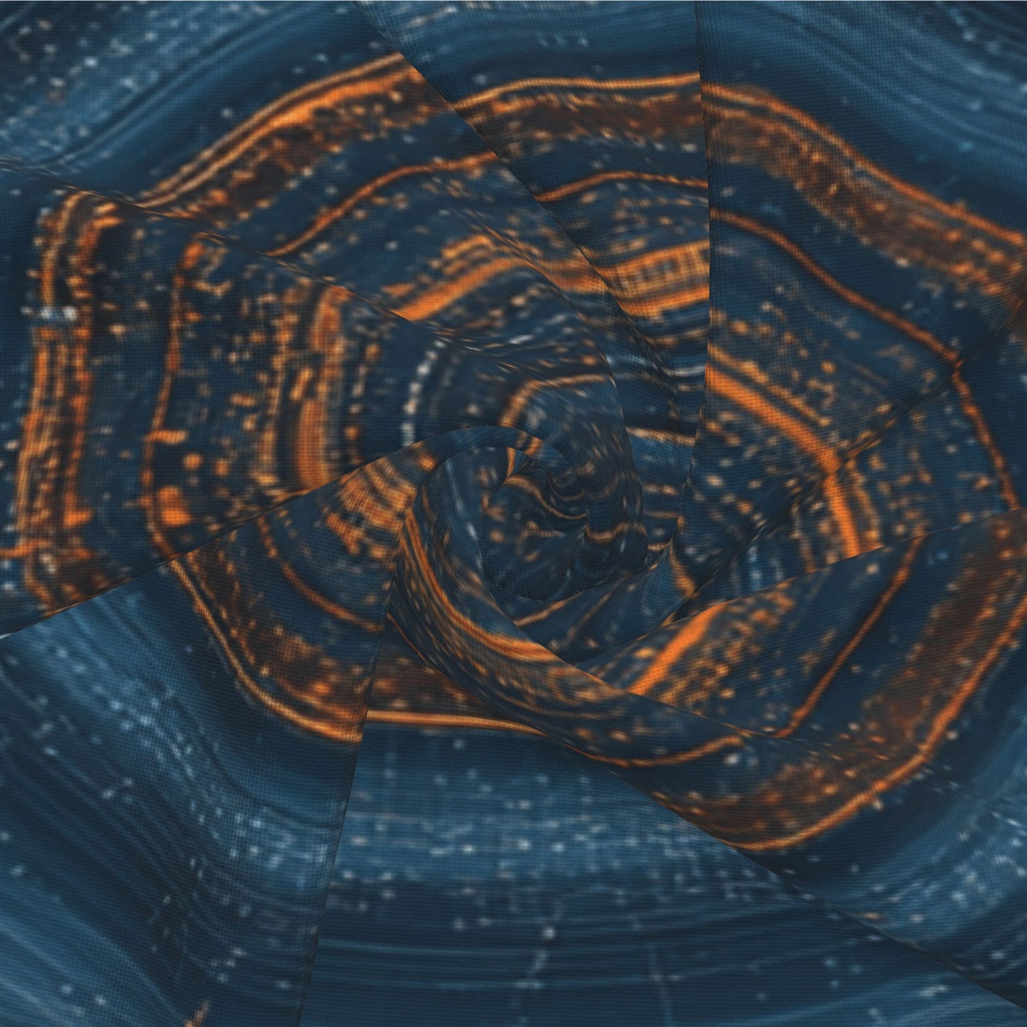 "Cosmic Rings" Creative Throw Pillow | Sci-Fi Style Circular Pattern Illustration, Oversized