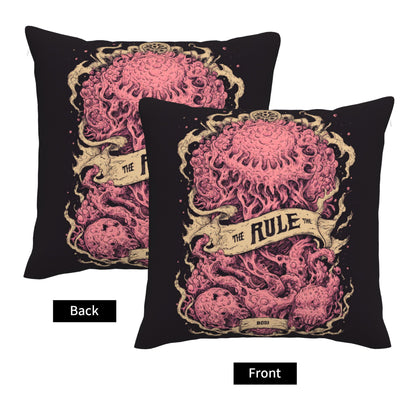 "Deep Sea Rule" Creative Throw Pillow | Unique Pink Tentacle Illustration, Oversized