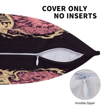 "Deep Sea Rule" Creative Throw Pillow | Unique Pink Tentacle Illustration, Oversized