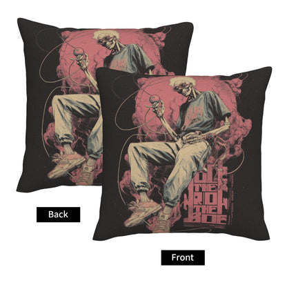 "Rock Skull" Creative Throw Pillow | Street Style Skull Illustration, Oversized