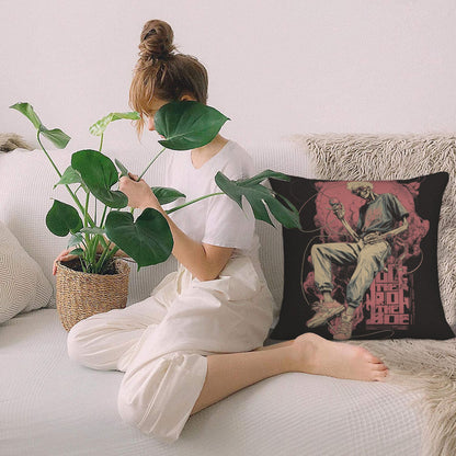 "Rock Skull" Creative Throw Pillow | Street Style Skull Illustration, Oversized