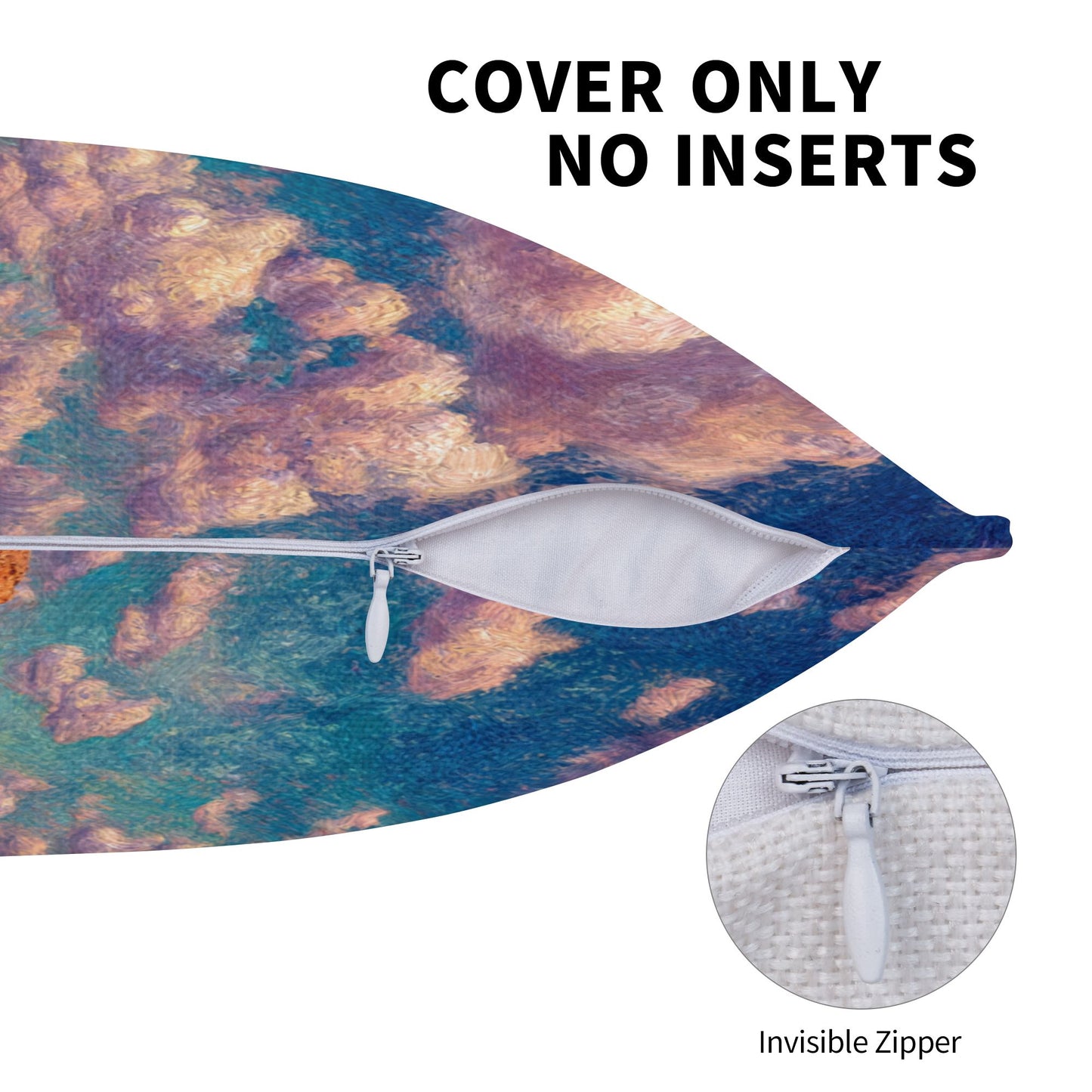 "Earth's Melody" Creative Throw Pillow | Vibrant Natural Landscape Illustration, Oversized