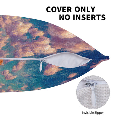 "Earth's Melody" Creative Throw Pillow | Vibrant Natural Landscape Illustration, Oversized