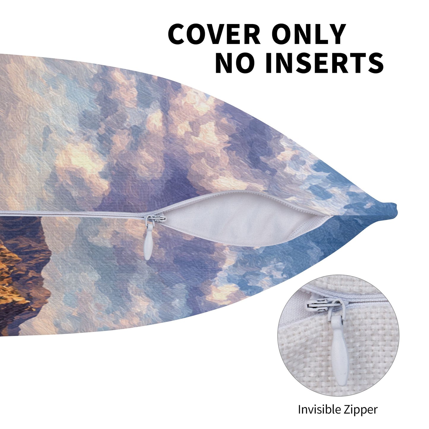 "Heart of the Earth" Creative Throw Pillow | Desert Mountain Landscape Illustration, Oversized