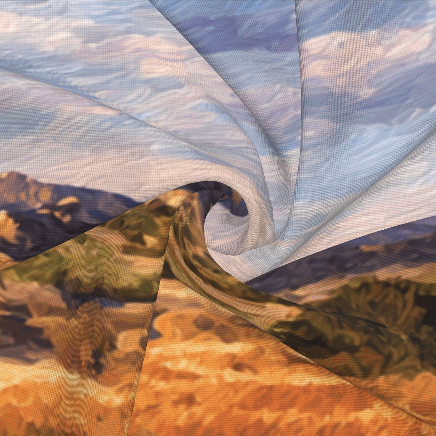"Heart of the Earth" Creative Throw Pillow | Desert Mountain Landscape Illustration, Oversized