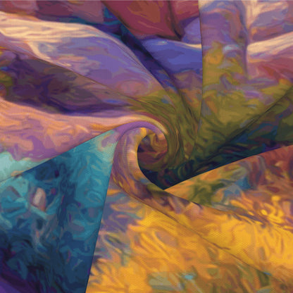 "Dreamy Wilderness" Creative Throw Pillow | Modern Art Style Desert Landscape, Oversized