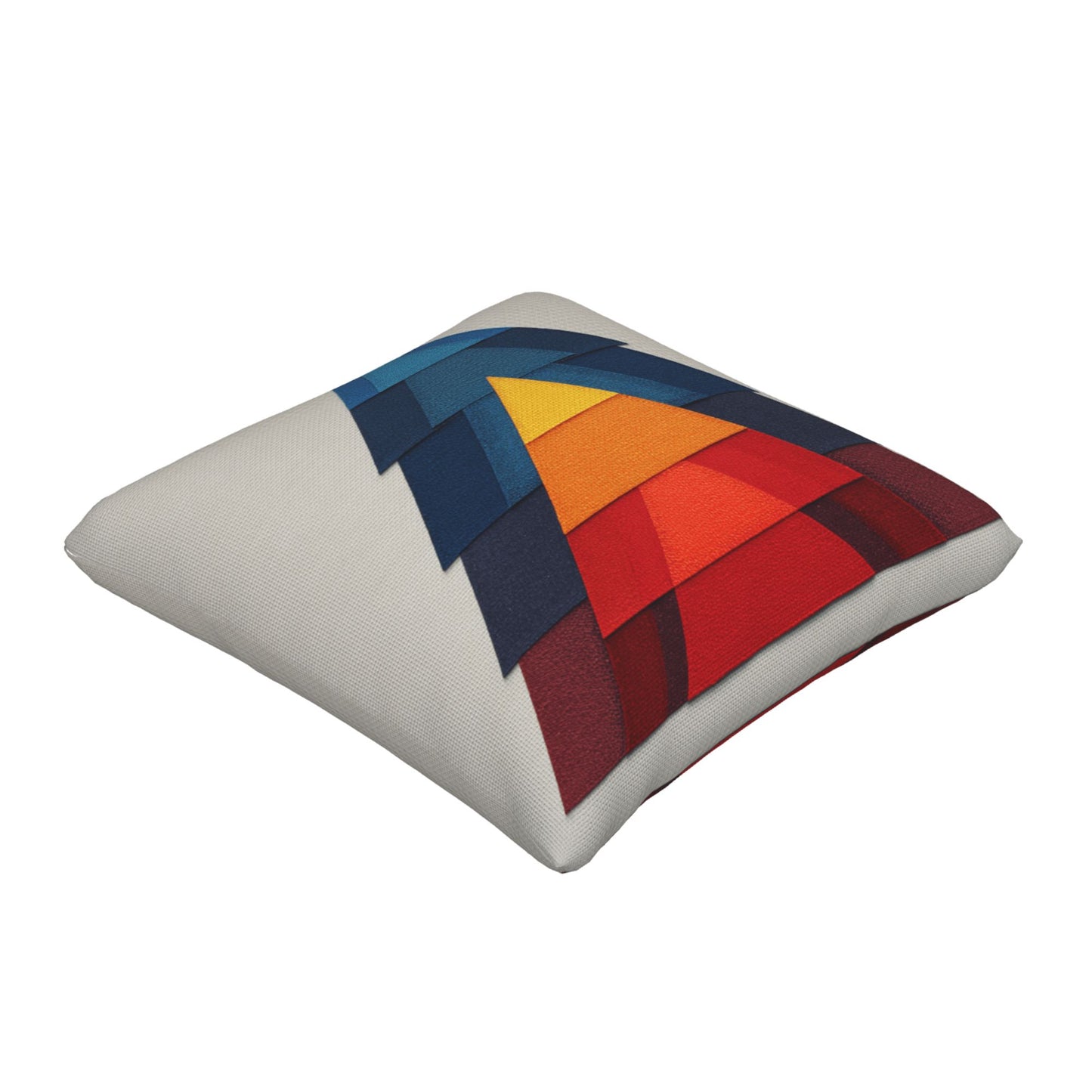 "Layered Colors" Creative Throw Pillow | Modern Geometric Design, Oversized